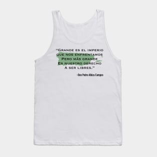 Pedro Albizu Campos Quote Tank Top